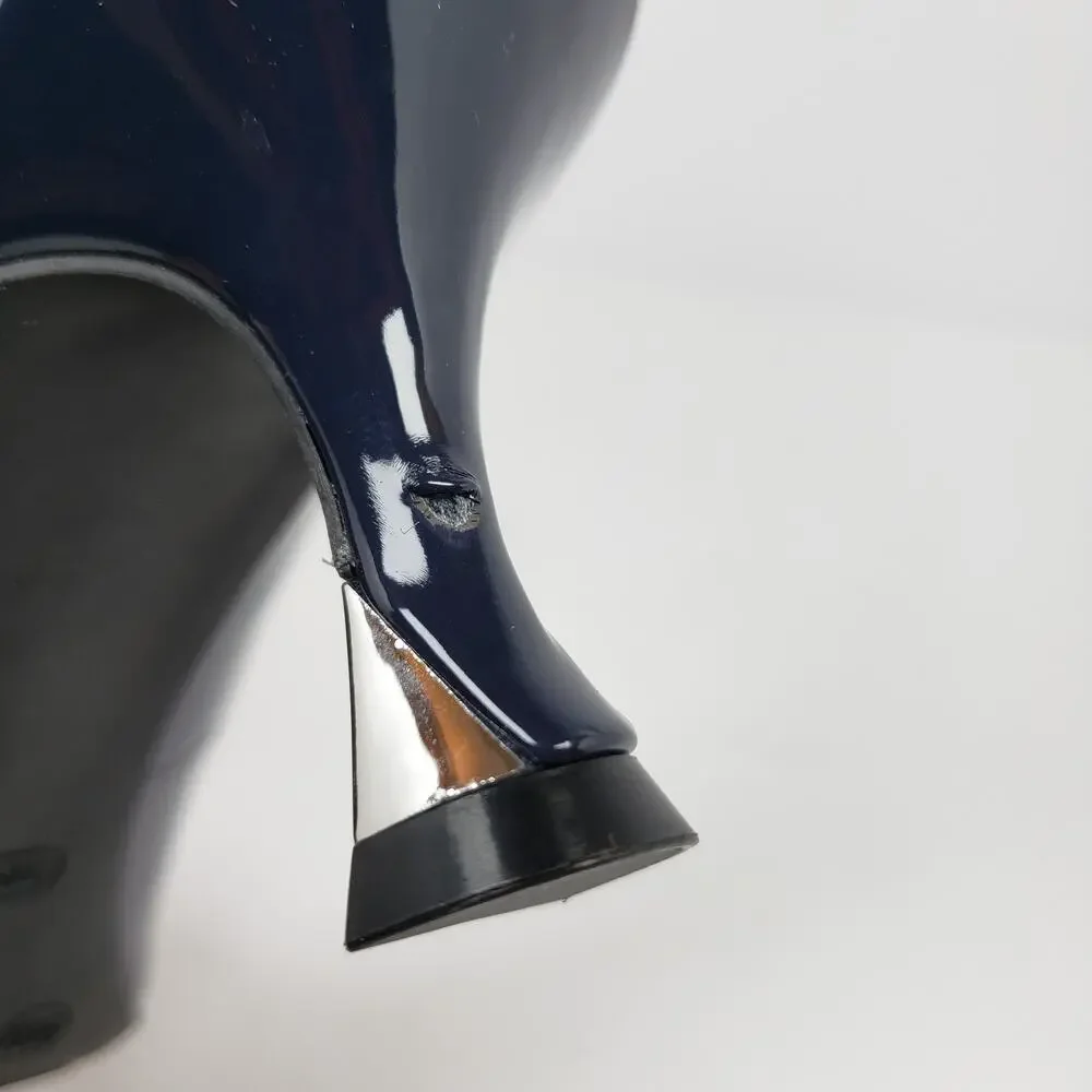 Nine West Andes Womens Size 9.5 Dark Blue Formal Point Toe Pump 2.75